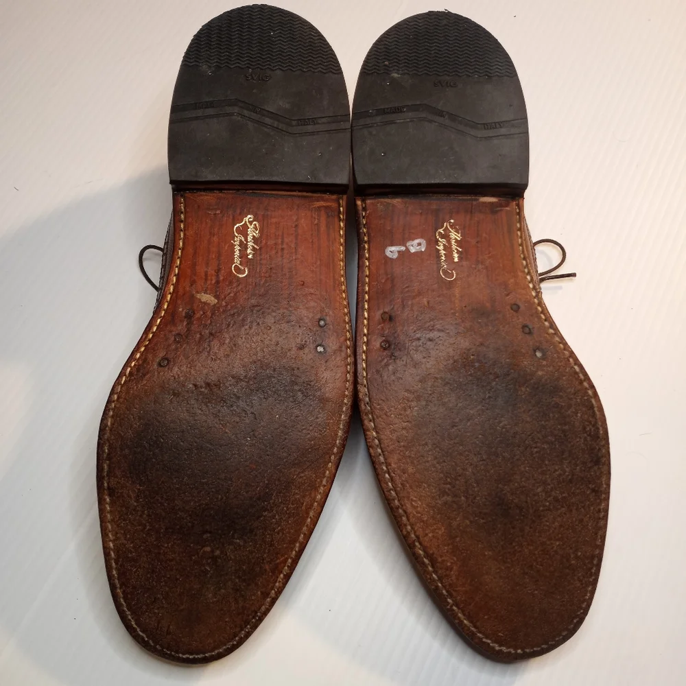 Vintage Florsheim Imperial Wingtip Leather Oxfords Sz 10.5